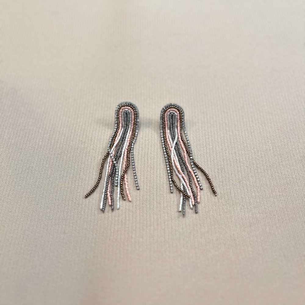 Beaded Fringe Earrings